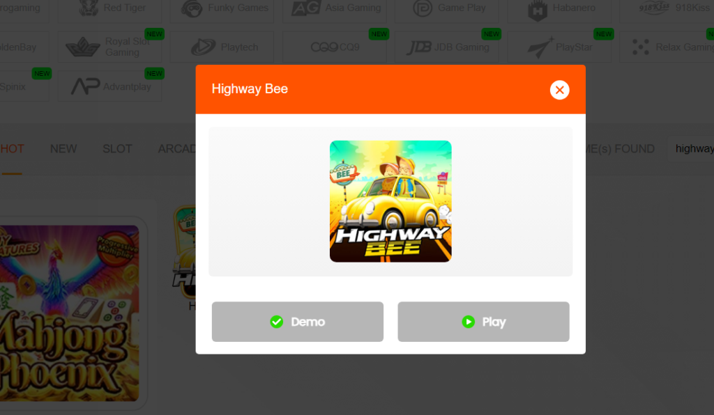 After finding Highway Bee, click on it to start playing the game.